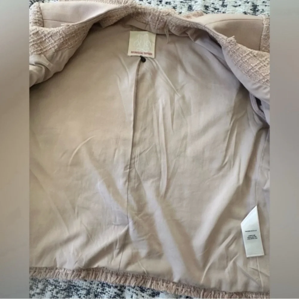 Rebecca Taylor Tweed Zip Up Blazer - Picture 12 of 16